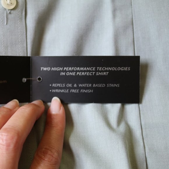 3/$15 VAN HEUSEN Blended Pinpoint Oxford Collar Shirt NWT! - Gray, Size S - Picture 11 of 16